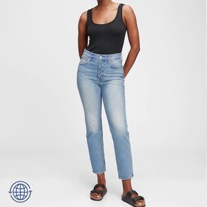GAP High Rise Cheeky Straight Jeans With Washwell